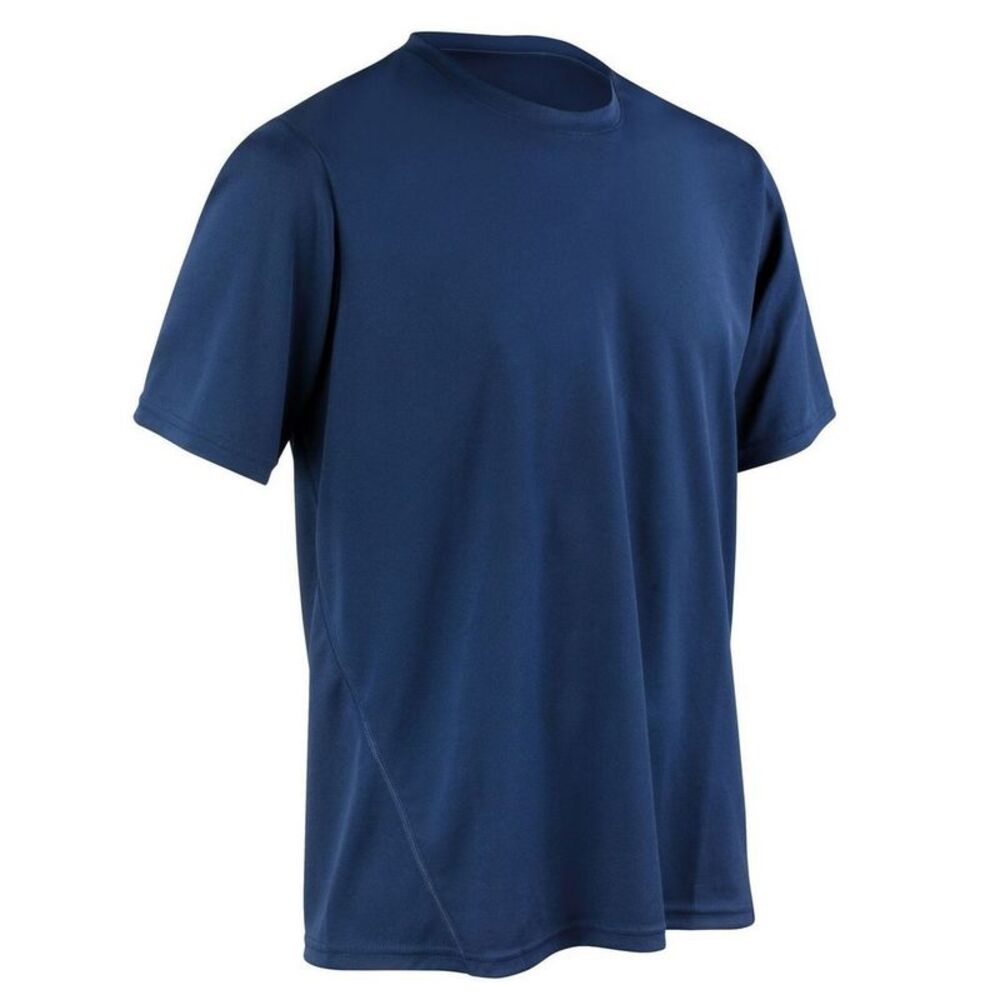 Spiro Mens Quick-Dry Sports Short Sleeve Performance T-Shirt / Navy